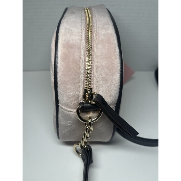 Juicy Couture Viral Juicy For All Crossbody Bag Pink Black Charm Purse Velour NW - Picture 5 of 11